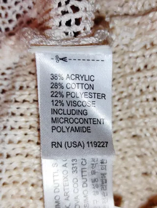 Jersey Massimo Dutti Rayas Verano Beige Blanco