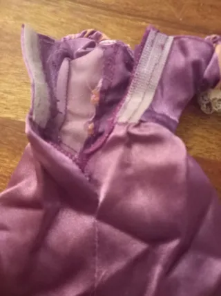 Vestido Rapunzel Disney Muñeca Barbie Morado