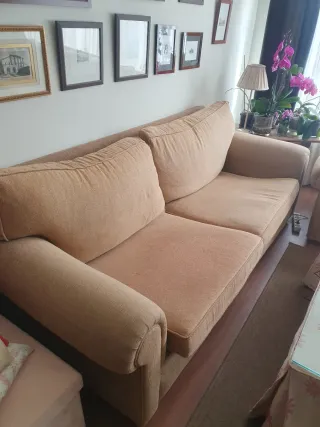 Conjunto 2 sofás 4 y 3 plazas tela