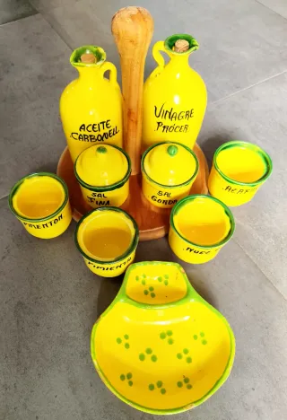 Set ceramica artigianale olio e aceto