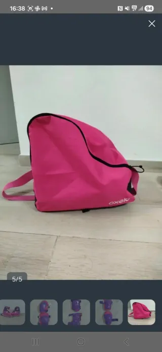 Patines en línea rosas y morados para niña 30-32