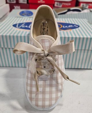 NUEVO Zapatillas Vul-Peques Lona Vichy