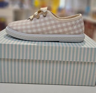 NUEVO Zapatillas Vul-Peques Lona Vichy
