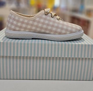 NUEVO Zapatillas Vul-Peques Lona Vichy