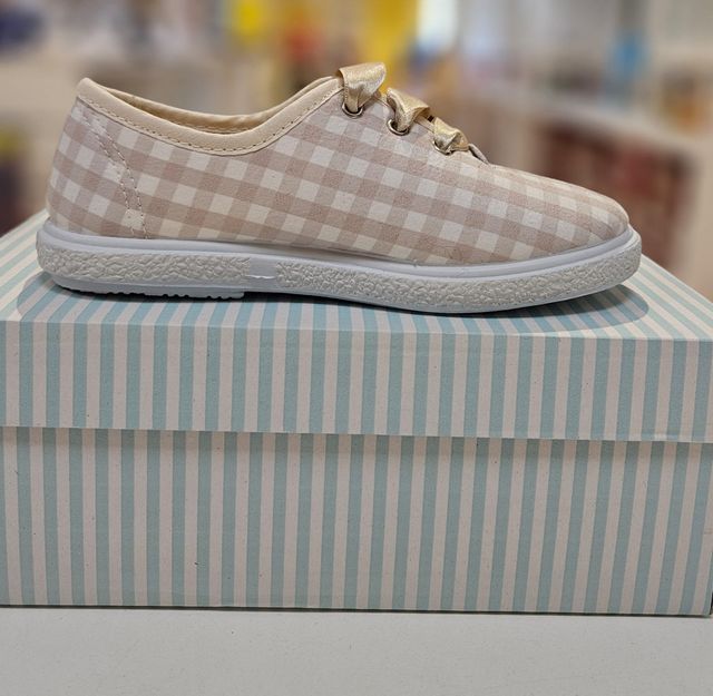 NUEVO Zapatillas Vul-Peques Lona Vichy