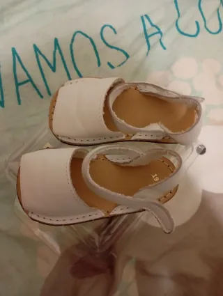Sandalias blancas niña Talla 19 Tex Baby