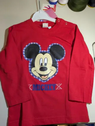 Maglietta rossa Mickey Mouse bimbo