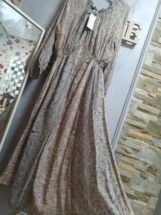 Vestido Largo Zara Estampado