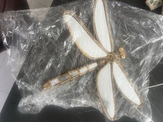 Espejo decorativo libélula dorado