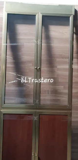 PUERTA ALUMINIO Y MADERA