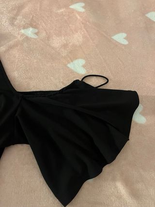 Body Asimétrico ajustado Zara Negro Talla S nuevo