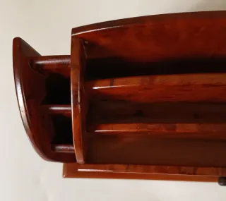 Organizer da scrivania - portalettere radica Tuia