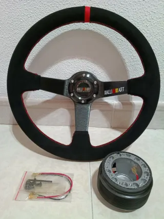 Volante desplazado Ralliart y piña Mitsubishi