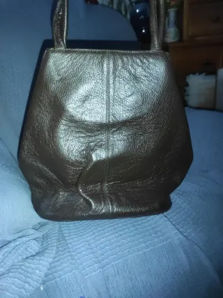 Bolso tote cuero marrón