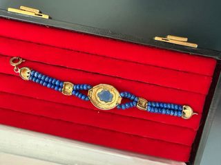 Bracciale vintage argento e lapislazzuli