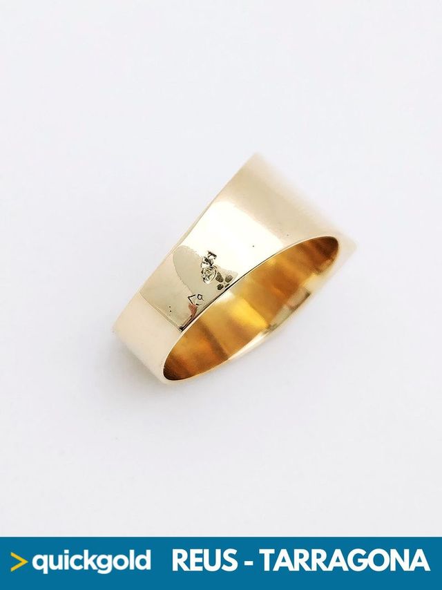 035-01-00501 SELLO ORO 18K  CUADRADO LISO T19