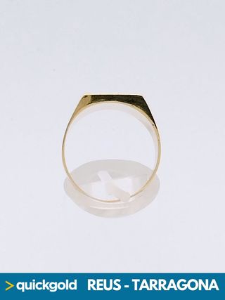 035-01-00501 SELLO ORO 18K  CUADRADO LISO T19