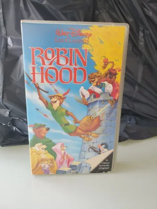 VHS Robin Hood Disney Clásicos Español
