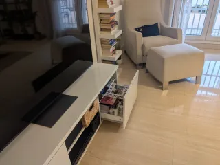 Mueble TV Blanco y Negro