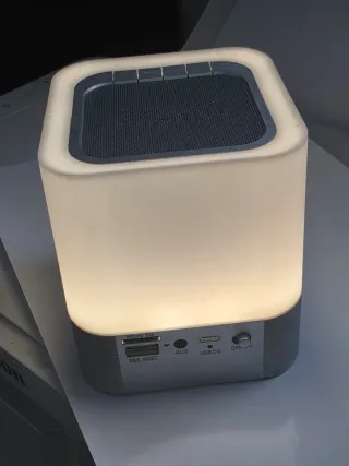Altavoz Bluetooth Lámpara Táctil Despertador