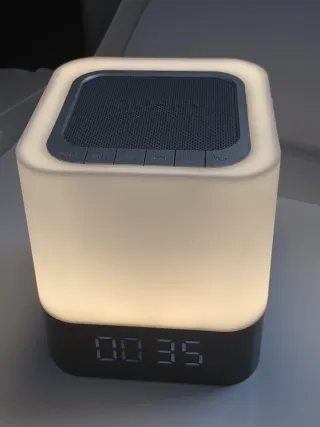 Altavoz Bluetooth Lámpara Táctil Despertador