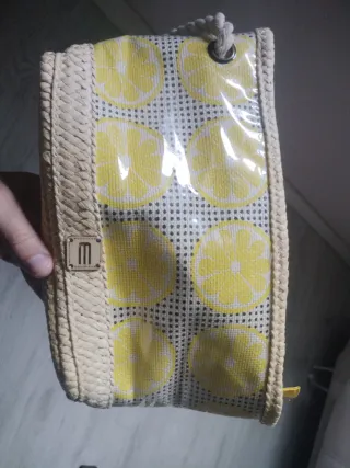 Bolso de mano con estampado de limones