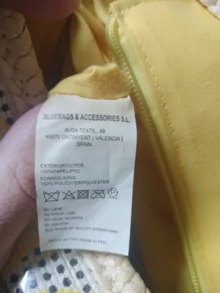 Bolso de mano con estampado de limones