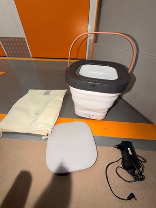Mini lavadora plegable eléctrica camping