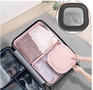 Mini lavadora plegable eléctrica camping