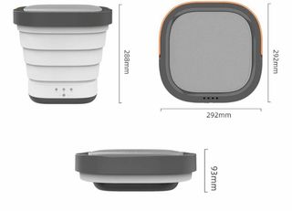 Mini lavadora plegable eléctrica camping
