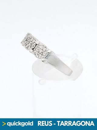 035-01-00525 ANILLO ORO BLANCO 18K DIAMANTES T14