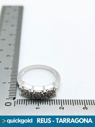 035-01-00525 ANILLO ORO BLANCO 18K DIAMANTES T14