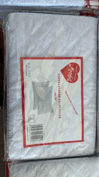 Coppia Federe Trapuntate 50x80
