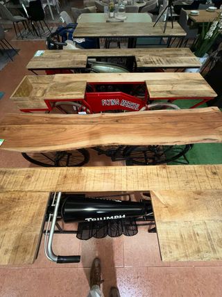 Mesa estilo moto bar/cafetería