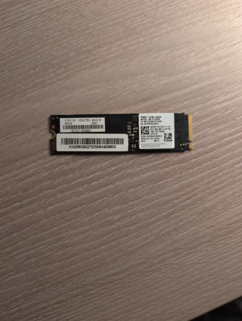 SSD NVMe M.2 Samsung 256GB