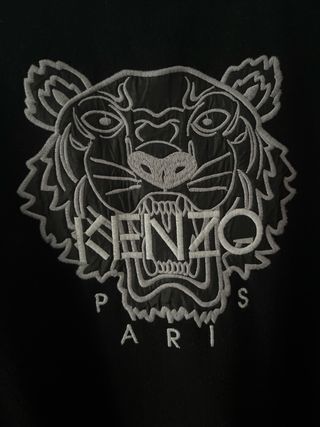Sudadera Kenzo Negra con Diseño Tigre