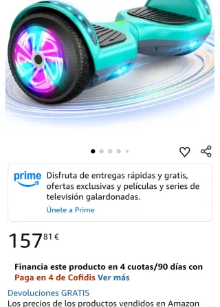 Hoverboard Eléctrico con Luces LED
