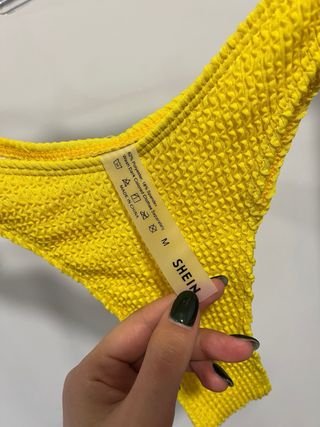 Cueca biquíni amarela Shein M