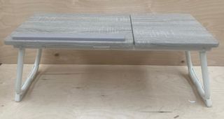 Mesa ordenador plegable madera y metal