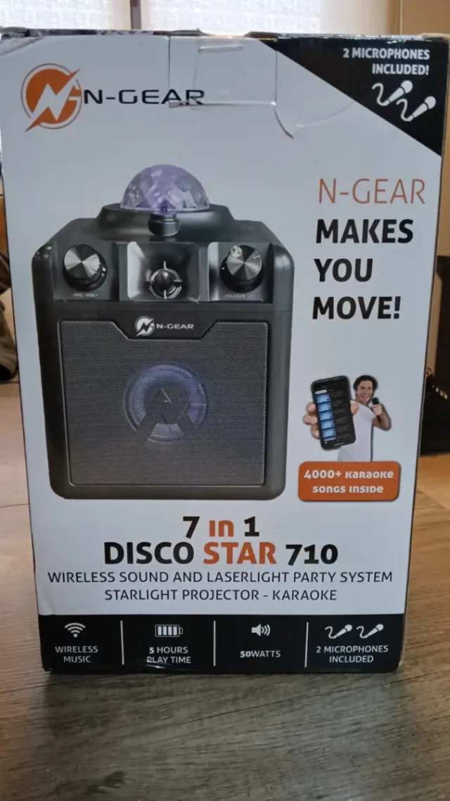 Altavoz 7en1 Karaoke con Bola Disco etc.Cuesta 80€