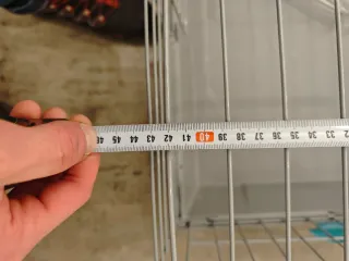 Jaula para cobaya/conejo gris y azul