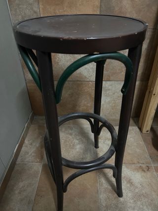 Taburete de madera vintage