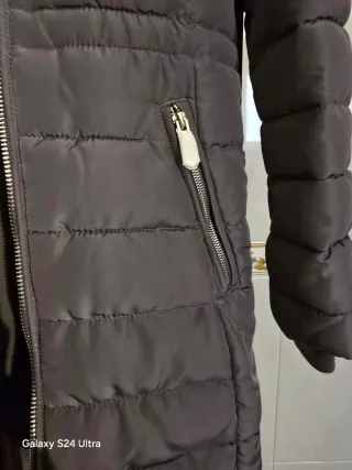 Chaquetón largo gris talla M