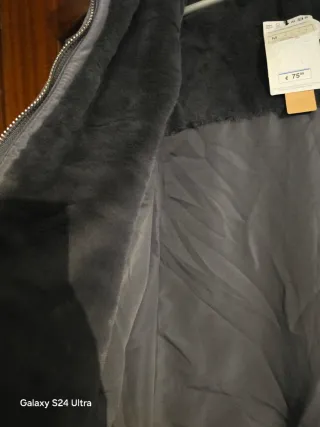 Chaquetón largo gris talla M