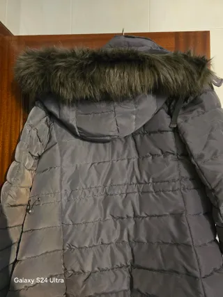 Chaquetón largo gris talla M