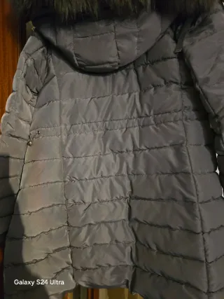 Chaquetón largo gris talla M