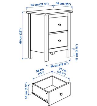 Mesita de noche Hemnes