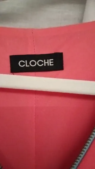 Vestido salmón con cremallera frontal