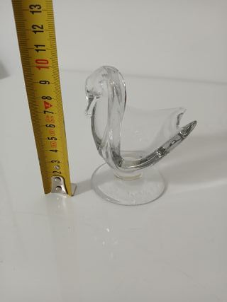 Ciotolina in cristallo trasparente Cigno Uccello