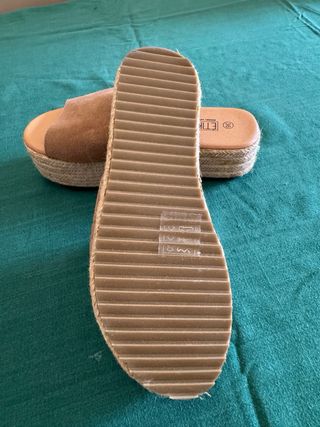 Sandalias ETIKA Plataforma Esparto Talla 36